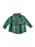 Guess 100% Cotton Plaid Green Long Sleeve Button-Down Shirt 9-12 MO / 12 MO - photo 1