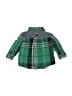 Guess 100% Cotton Plaid Green Long Sleeve Button-Down Shirt 9-12 MO / 12 MO - photo 2