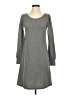 Elegantees Solid Gray Casual Dress Size S - photo 1
