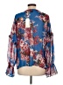 Elie Tahari 100% Polyester Blue 3/4 Sleeve Blouse Size L - photo 2