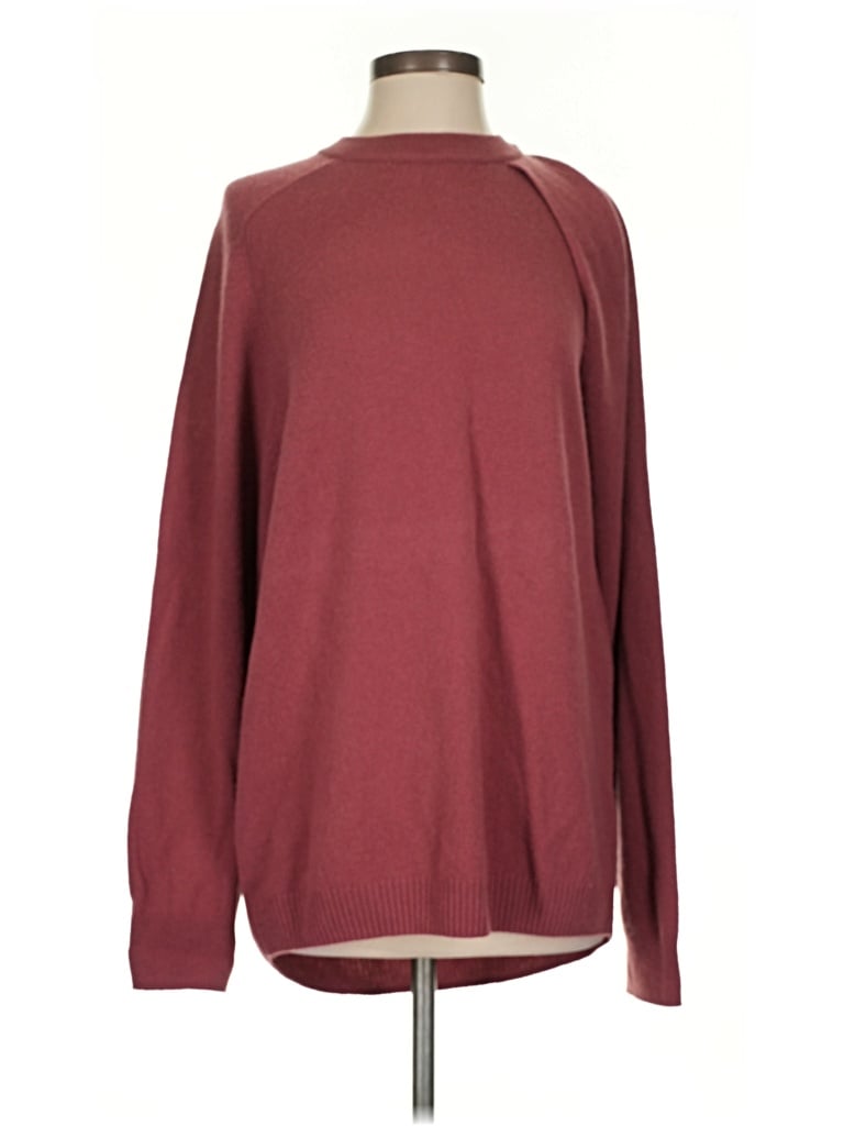 Pre-owned Tibi Cashmere Pullover Sweater In Burgundy