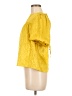 Adelyn Rae Yellow Short Sleeve Blouse Size M - photo 5