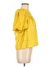 Adelyn Rae Yellow Short Sleeve Blouse Size M - photo 4