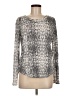 Socialite Animal Print Silver Pullover Sweater Size M - photo 1