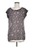 Love on a Hanger 100% Polyester Gray Short Sleeve Top Size M - photo 1