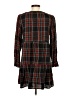 Ann Taylor LOFT 100% Polyester Plaid Black Casual Dress Size S (petite) - photo 2