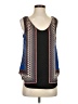Fun2Fun Argyle Aztec Or Tribal Print Checkered-gingham Chevron-herringbone Color Block Graphic Houndstooth Black Blue Sleeveless Blouse Size S - photo 1
