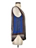 Fun2Fun Argyle Aztec Or Tribal Print Checkered-gingham Chevron-herringbone Color Block Graphic Houndstooth Black Blue Sleeveless Blouse Size S - photo 4