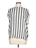 Final Touch 100% Rayon Stripes Silver 3/4 Sleeve Blouse Size L - photo 1