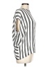 Final Touch 100% Rayon Stripes Silver 3/4 Sleeve Blouse Size L - photo 4