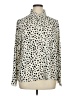 Gilli 100% Polyester Animal Print Ivory Long Sleeve Blouse Size 1X - photo 1