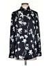 Equipment 100% Polyester Floral Black Long Sleeve Blouse Size S - photo 1