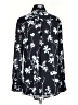 Equipment 100% Polyester Floral Black Long Sleeve Blouse Size S - photo 2