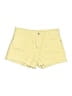 Zara Solid Yellow Denim Shorts Size 8 - photo 1