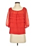 Max Studio 100% Polyester Red 3/4 Sleeve Blouse Size XS (petite) - photo 1
