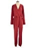 Prettygarden 100% Polyester Solid Burgundy Jumpsuit Size L - photo 1