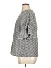 Unbranded 100% Polyester Houndstooth Silver Short Sleeve Blouse Size XL - photo 5
