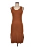Assorted Brands Solid Brown Casual Dress Size M - photo 1