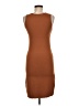 Assorted Brands Solid Brown Casual Dress Size M - photo 2