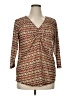 Nue Options Brown 3/4 Sleeve Blouse Size XL - photo 1