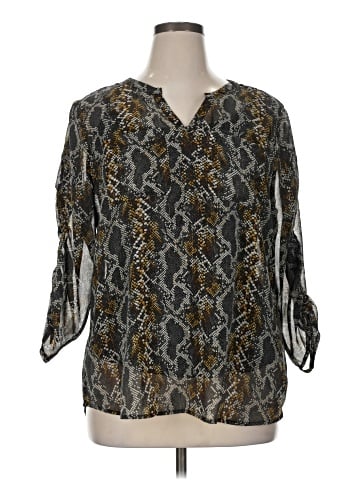 One World 3/4 Sleeve Blouse (view 1)