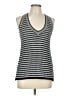 Nanette Lepore Stripes Silver Tank Top Size L - photo 1