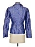 Nina Mclemore 100% Silk Stars Blue Silk Blazer Size 2 - photo 2