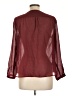 Ann Taylor LOFT 100% Polyester Burgundy Long Sleeve Blouse Size L - photo 2