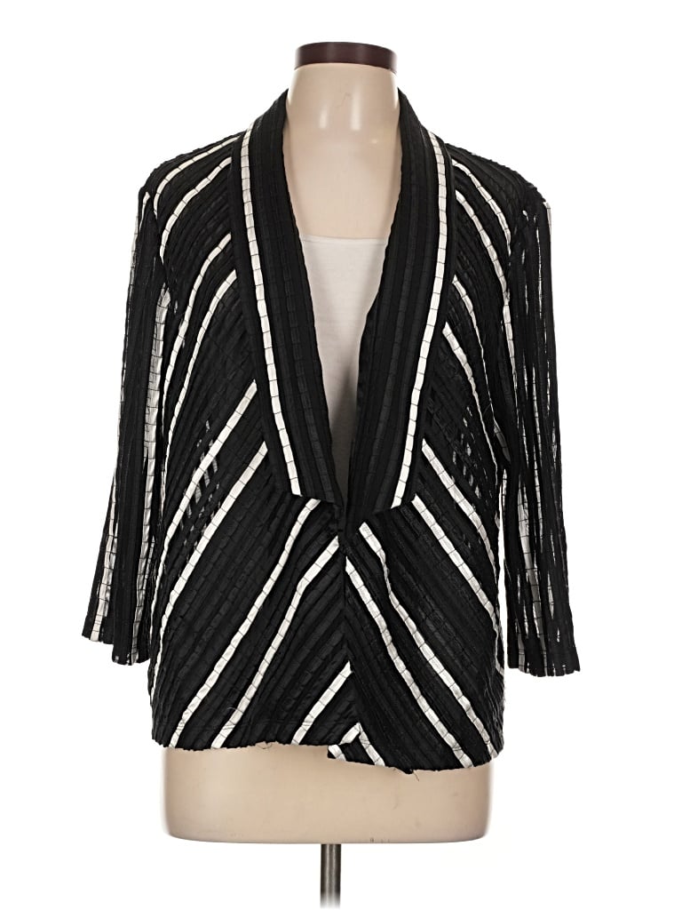 Pre-owned Chico's Blazer Jacket In Black