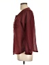 Ann Taylor LOFT 100% Polyester Burgundy Long Sleeve Blouse Size L - photo 5