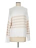 TRUTH BY REPUBLIC Stripes White Turtleneck Sweater Size M - photo 1