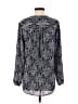Joe Fresh 100% Polyester Paisley Gray Long Sleeve Blouse Size S - photo 2
