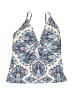 Becca Paisley Blue White Swimsuit Top Size 0 - photo 1