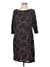 Nine West Paisley Gray Casual Dress Size L - photo 1