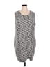 Como Black Graphic Gray Casual Dress Size 3X - photo 1
