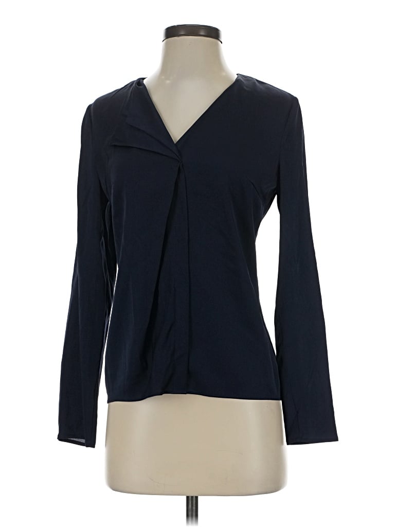 Pre-owned Boss By Hugo Boss Long Sleeve Blouse In Blue