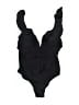 Unbranded Solid Black One Piece Swimsuit Size M - photo 1