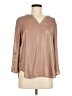 Maurices 100% Polyester Metallic Tan 3/4 Sleeve Blouse Size M - photo 1