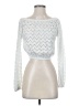 Bebe Silver Long Sleeve Top Size XS - photo 1