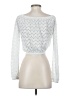Bebe Silver Long Sleeve Top Size XS - photo 2
