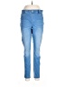 Hue Solid Blue Jeans Size L - photo 1