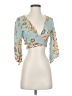 ASOS 100% Viscose Teal 3/4 Sleeve Blouse Size 0 - photo 1