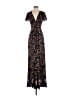 ETRO 100% Polyester Floral Black Casual Dress Size EU (IT) 44 / US 8 - photo 1