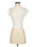 Shein 100% Polyester Ivory Short Sleeve Turtleneck Size 2 - photo 1