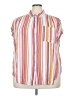 Torrid Stripes Orange Sleeveless Button-Down Shirt Size 3X Plus (3) - photo 1