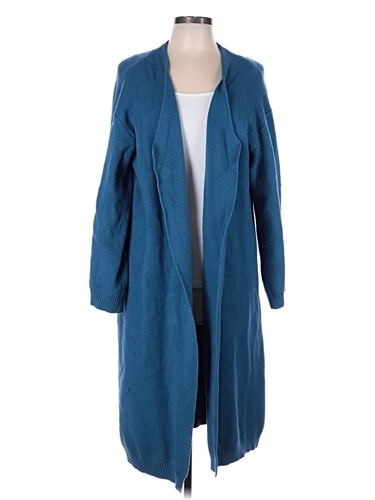 Pre-owned Nasty Gal Inc. Cardigan Sweater In Blue
