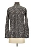 Uniqlo 100% Polyester Floral Gray Long Sleeve Blouse Size XS - photo 2