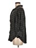 Something Navy 100% Viscose Plaid Gray 3/4 Sleeve Button-Down Shirt Size M - photo 5