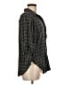 Something Navy 100% Viscose Plaid Gray 3/4 Sleeve Button-Down Shirt Size M - photo 4