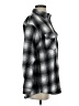 Unbranded 100% Polyester Plaid Gray Silver Long Sleeve Blouse Size S - photo 4